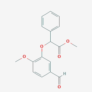 molecular formula C17H16O5 B1621065 Methyl 2-(5-formyl-2-methoxyphenoxy)-2-phenylacetate CAS No. 885949-40-6