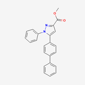 molecular formula C23H18N2O2 B1621069 1-苯基-5-(4-苯基苯基)吡唑-3-羧酸甲酯 CAS No. 957320-19-3