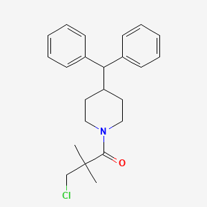 molecular formula C23H28ClNO B1621079 1-(4-Benzhydrylpiperidino)-3-Chloro-2,2-Dimethylpropan-1-One CAS No. 244006-50-6