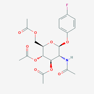 molecular formula C20H24FNO9 B162108 4-氟苯基 2-乙酰氨基-3,4,6-三-O-乙酰基-2-脱氧-β-D-吡喃葡萄糖苷 CAS No. 135608-45-6