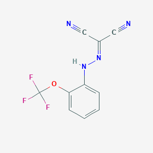 molecular formula C10H5F3N4O B1621102 2-[2-[2-(三氟甲氧基)苯基]腙]丙二腈 CAS No. 7059-93-0