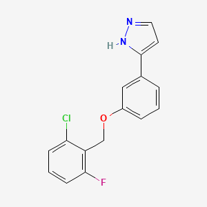 molecular formula C16H12ClFN2O B1621109 3-{3-[(2-氯-6-氟苄基)氧基]苯基}-1H-吡唑 CAS No. 451485-60-2