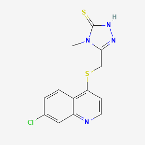 B1621113 3-[(7-chloroquinolin-4-yl)sulfanylmethyl]-4-methyl-1H-1,2,4-triazole-5-thione CAS No. 845885-91-8