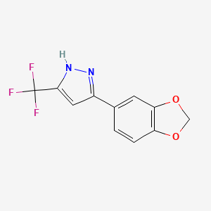 B1621133 3-(1,3-benzodioxol-5-yl)-5-(trifluoromethyl)-1H-pyrazole CAS No. 845266-32-2