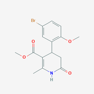 molecular formula C15H16BrNO4 B1621136 Methyl 4-(5-bromo-2-methoxyphenyl)-2-methyl-6-oxo-1,4,5,6-tetrahydropyridine-3-carboxylate CAS No. 5554-55-2