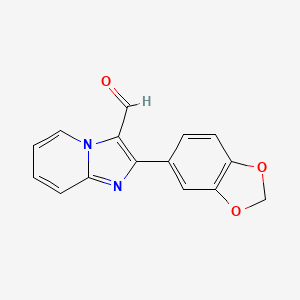 molecular formula C15H10N2O3 B1621142 2-苯并[1,3]二氧杂环-5-基-咪唑并[1,2-a]吡啶-3-甲醛 CAS No. 842973-99-3