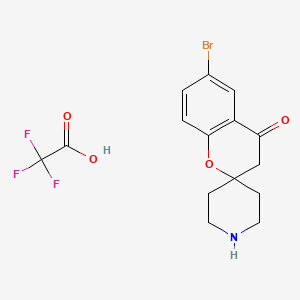 molecular formula C15H15BrF3NO4 B1621164 6-bromospiro[chromene-2,4'-piperidin]-4(3H)-one trifluoroacetate CAS No. 690632-09-8