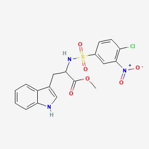 molecular formula C18H16ClN3O6S B1621166 Methyl N-(4-chloro-3-nitrobenzene-1-sulfonyl)tryptophanate CAS No. 302333-12-6