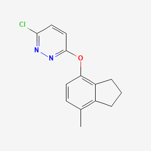 3-chloro-6-[(7-methyl-2,3-dihydro-1H-inden-4-yl)oxy]pyridazine