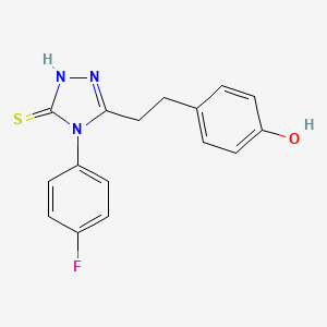 molecular formula C16H14FN3OS B1621168 4-{2-[4-(4-fluorophenyl)-5-mercapto-4H-1,2,4-triazol-3-yl]ethyl}phenol CAS No. 217487-47-3