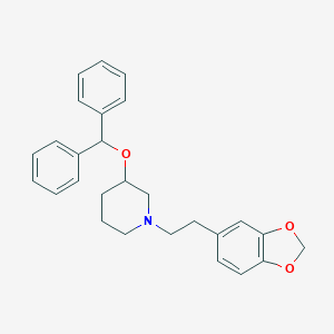 B162117 Piperidine, 1-(2-(1,3-benzodioxol-5-yl)ethyl)-3-(diphenylmethoxy)- CAS No. 127263-13-2