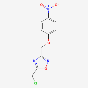 5-(Chloromethyl)-3-[(4-nitrophenoxy)methyl]-1,2,4-oxadiazole