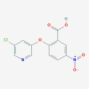 molecular formula C12H7ClN2O5 B1621175 2-[(5-Chloro-3-pyridyl)oxy]-5-nitrobenzoic acid CAS No. 239081-09-5