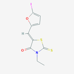 molecular formula C10H8INO2S2 B1621194 (Z)-3-乙基-5-((5-碘呋喃-2-基)亚甲基)-2-硫代噻唑烷-4-酮 CAS No. 330855-07-7