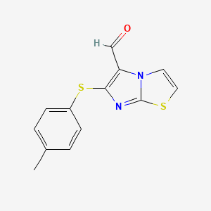 B1621199 6-[(4-Methylphenyl)sulfanyl]imidazo[2,1-b][1,3]thiazole-5-carbaldehyde CAS No. 175277-55-1