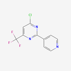 molecular formula C10H5ClF3N3 B1621200 4-氯-2-(4-吡啶基)-6-(三氟甲基)嘧啶 CAS No. 204394-70-7