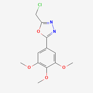 molecular formula C12H13ClN2O4 B1621203 2-(Chloromethyl)-5-(3,4,5-trimethoxyphenyl)-1,3,4-oxadiazole CAS No. 50677-29-7