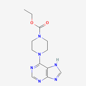 molecular formula C12H16N6O2 B1621214 1-Piperazinecarboxylic acid, 4-(1H-purin-6-yl)-, ethyl ester CAS No. 84806-94-0