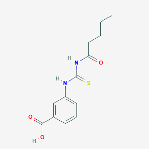 3-[(Pentanoylcarbamothioyl)amino]benzoic acid