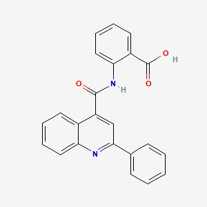 molecular formula C23H16N2O3 B1621218 2-[(2-phenylquinoline-4-carbonyl)amino]benzoic Acid CAS No. 85-78-9