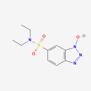 molecular formula C10H14N4O3S B1621223 3-羟基-3H-苯并三唑-5-磺酸二乙酰胺 CAS No. 26198-23-2