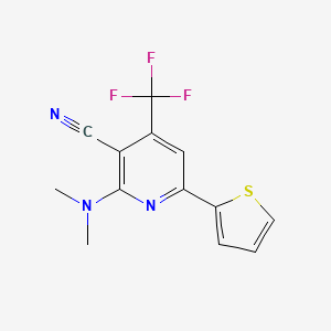 2-(Dimethylamino)-6-(2-thienyl)-4-(trifluoromethyl)nicotinonitrile