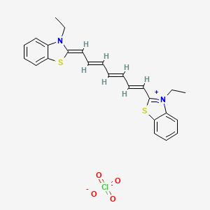 3-Ethyl-2-(7-(3-ethylbenzothiazol-2-ylidene)-1,3,5-heptatrienyl)benzothiazolium perchlorate