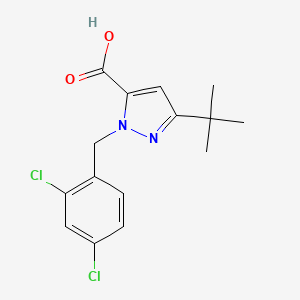 molecular formula C15H16Cl2N2O2 B1621234 3-tert-Butyl-1-(2,4-dichlorobenzyl)-1H-pyrazole-5-carboxylic acid CAS No. 306937-02-0