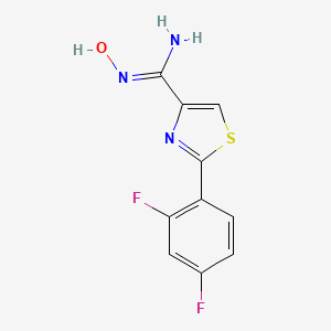4-Thiazolecarboximidamide, 2-(2,4-difluorophenyl)-N-hydroxy-