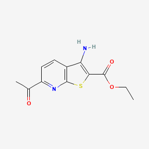 molecular formula C12H12N2O3S B1621247 Ethyl 6-acetyl-3-aminothieno[2,3-b]pyridine-2-carboxylate CAS No. 499771-18-5