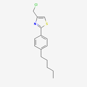 molecular formula C15H18ClNS B1621268 4-(Chloromethyl)-2-(4-pentylphenyl)-1,3-thiazole CAS No. 215778-81-7