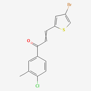 molecular formula C14H10BrClOS B1621270 3-(4-Bromo-2-thienyl)-1-(4-chloro-3-methylphenyl)prop-2-en-1-one CAS No. 219619-24-6