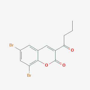 molecular formula C13H10Br2O3 B1621272 6,8-dibromo-3-butyryl-2H-chromen-2-one CAS No. 3855-85-4