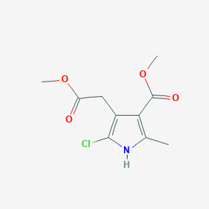 molecular formula C10H12ClNO4 B1621279 5-氯-4-(2-甲氧基-2-氧代乙基)-2-甲基-1H-吡咯-3-羧酸甲酯 CAS No. 77978-86-0