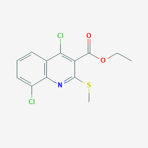 molecular formula C13H11Cl2NO2S B1621288 Ethyl 4,8-dichloro-2-(methylthio)quinoline-3-carboxylate CAS No. 662138-33-2