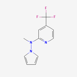 molecular formula C11H10F3N3 B1621295 N-methyl-N-pyrrol-1-yl-4-(trifluoromethyl)pyridin-2-amine CAS No. 257862-74-1