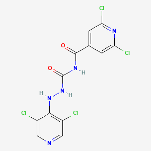 2,6-dichloro-N-[[(3,5-dichloropyridin-4-yl)amino]carbamoyl]pyridine-4-carboxamide