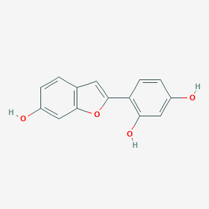 molecular formula C14H10O4 B162131 2-(2,4-Dihydroxyphenyl)-6-hydroxybenzofuran CAS No. 67736-22-5