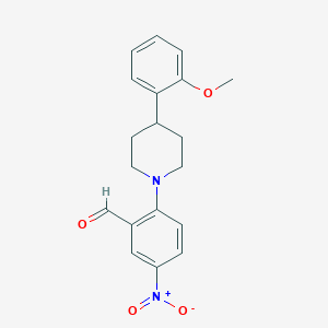 molecular formula C19H20N2O4 B1621312 2-[4-(2-Methoxyphenyl)piperidino]-5-nitrobenzaldehyde CAS No. 301134-94-1