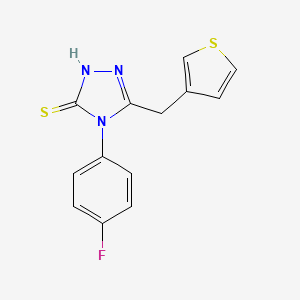 molecular formula C13H10FN3S2 B1621327 4-(4-fluorophenyl)-5-(3-thienylmethyl)-4H-1,2,4-triazole-3-thiol CAS No. 451502-02-6
