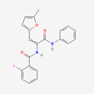 molecular formula C21H17IN2O3 B1621333 2-iodo-N-[(E)-2-(5-methyl-2-furyl)-1-(phenylcarbamoyl)ethenyl]benzamide CAS No. 5989-18-4