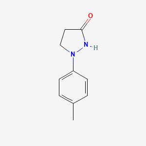 molecular formula C10H12N2O B1621352 1-(4-Methylphenyl)pyrazolidin-3-one CAS No. 3352-86-1
