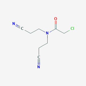 molecular formula C8H10ClN3O B1621363 2-chloro-N,N-bis(2-cyanoethyl)acetamide CAS No. 26530-34-7