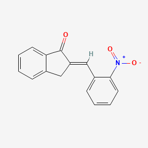 molecular formula C16H11NO3 B1621366 (2E)-2-[(2-nitrophenyl)methylidene]-3H-inden-1-one CAS No. 68063-18-3