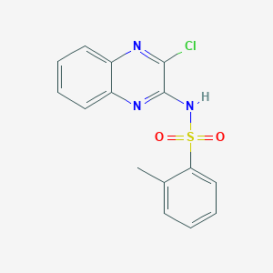 molecular formula C15H12ClN3O2S B1621379 N-(3-chloroquinoxalin-2-yl)-2-methylbenzenesulfonamide CAS No. 4029-40-7