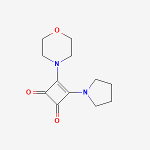 molecular formula C12H16N2O3 B1621399 3-(Morpholin-4-yl)-4-(pyrrolidin-1-yl)cyclobut-3-ene-1,2-dione CAS No. 282093-48-5
