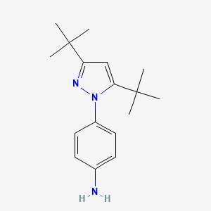 molecular formula C17H25N3 B1621401 4-[3,5-di(tert-butyl)-1H-pyrazol-1-yl]aniline CAS No. 52708-33-5