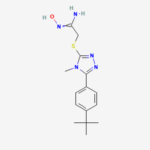 2-[[5-(4-tert-butylphenyl)-4-methyl-1,2,4-triazol-3-yl]sulfanyl]-N'-hydroxyethanimidamide