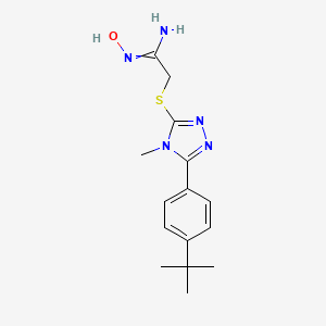 molecular formula C15H21N5OS B1621402 2-[[5-(4-tert-butylphenyl)-4-methyl-1,2,4-triazol-3-yl]sulfanyl]-N'-hydroxyethanimidamide CAS No. 261704-26-1