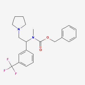 molecular formula C22H25F3N2O2 B1621411 Benzyl methyl(2-(pyrrolidin-1-yl)-1-(3-(trifluoromethyl)phenyl)ethyl)carbamate CAS No. 675602-69-4
